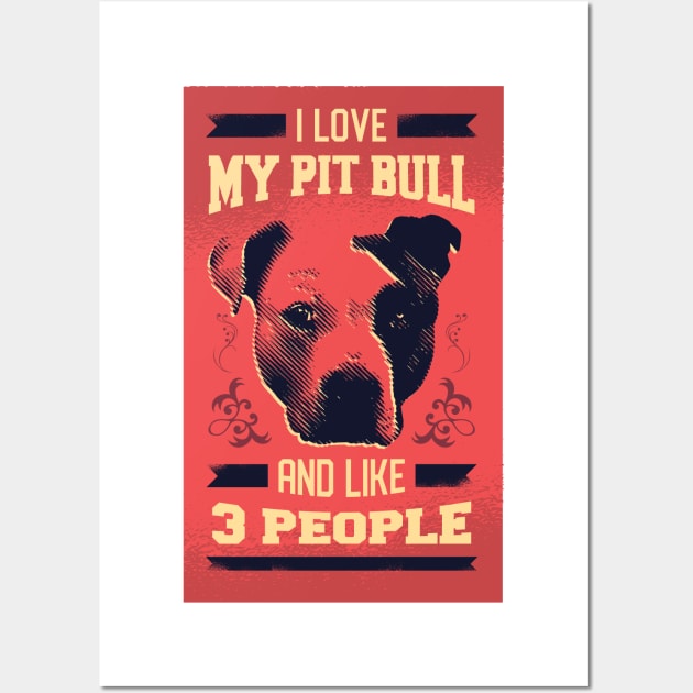 I love my Pit Bull Wall Art by madeinchorley